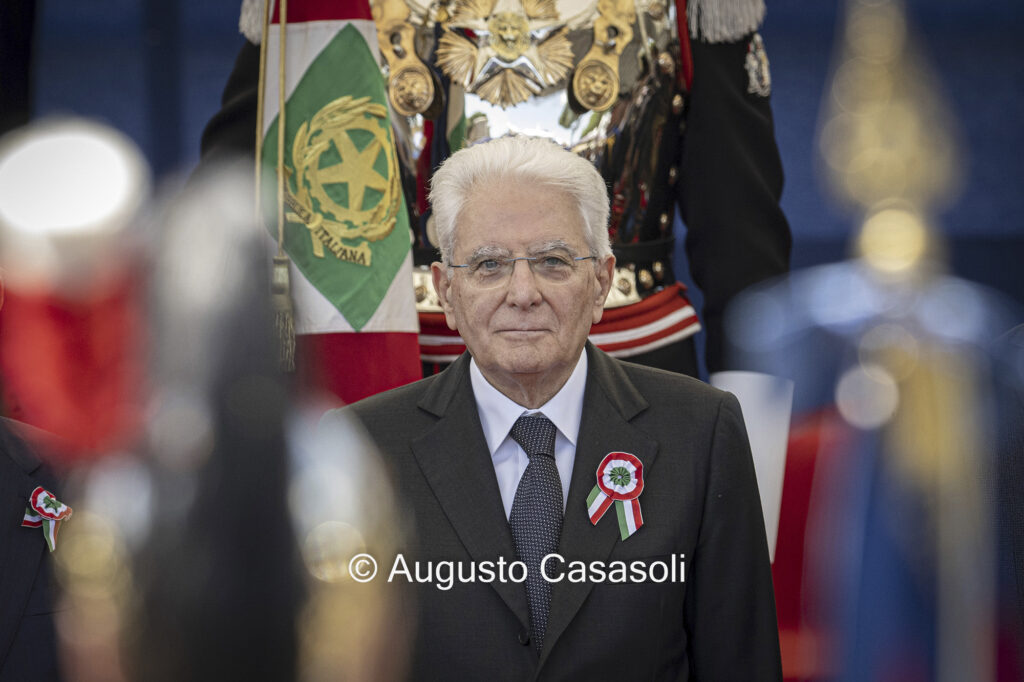 Rome, Italy - June 2 , 2023 Military Parade for Republic Day. In the picture Sergio Mattarella , President of Republic