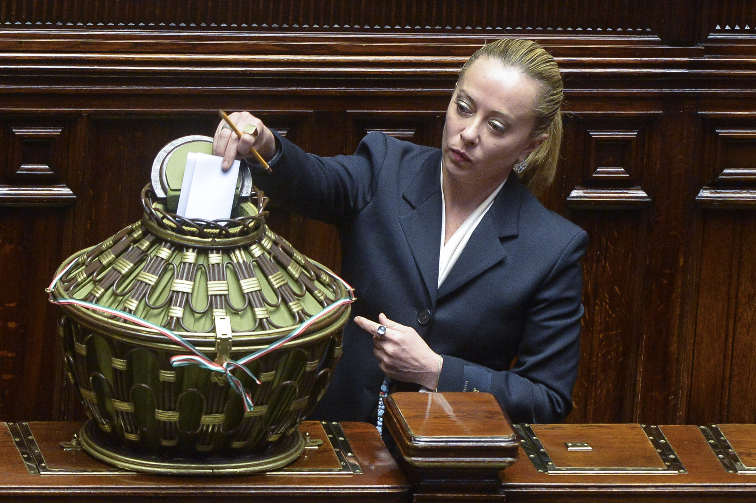 Camera dei Deputati prima seduta della XIX Legislatura 13/10/2022 Camera dei Deputati prima seduta della XIX Legislatura nella foto Giorgia Meloni